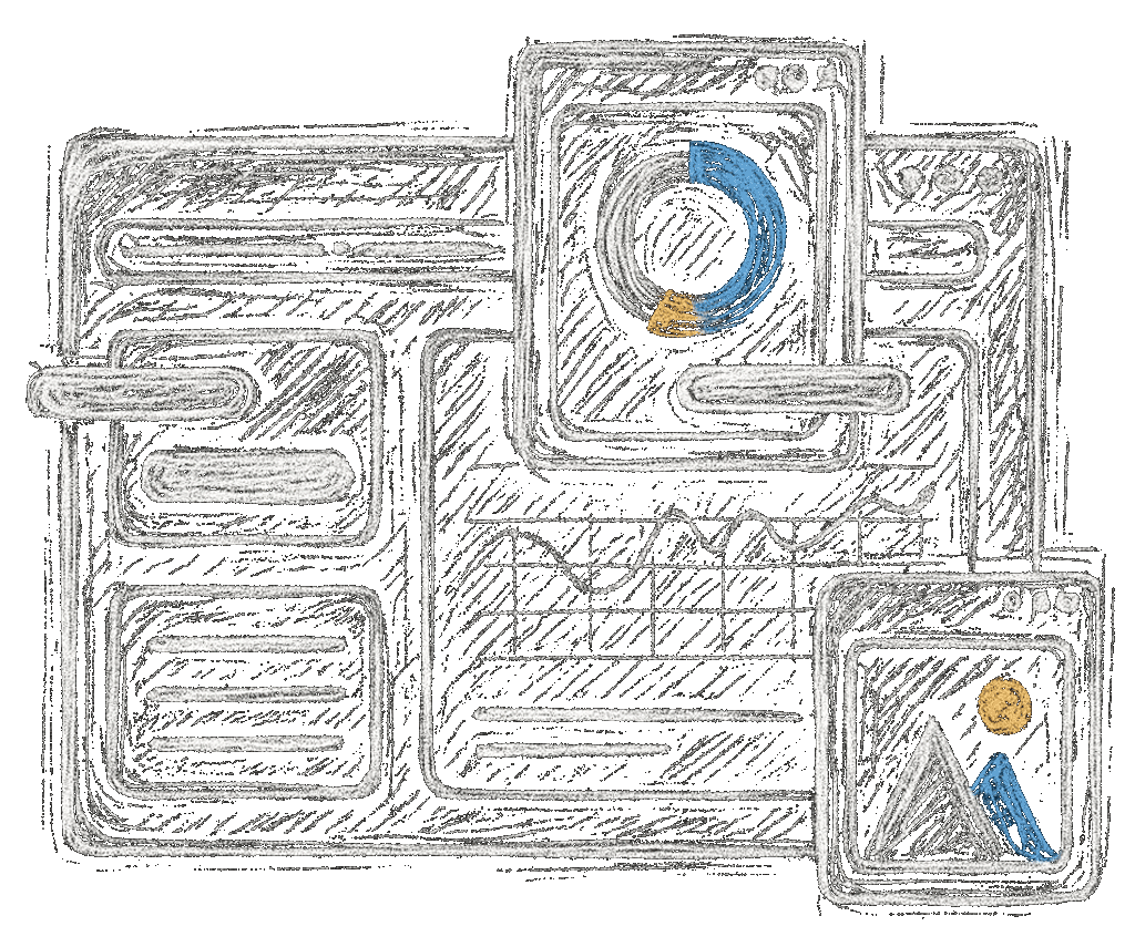 Sketch drawing of a software